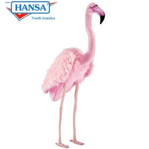 Hansa Handcrafted Flamingo, Pink  31.5 Inch (80 CM)  Stuffed Animal Brand NWT